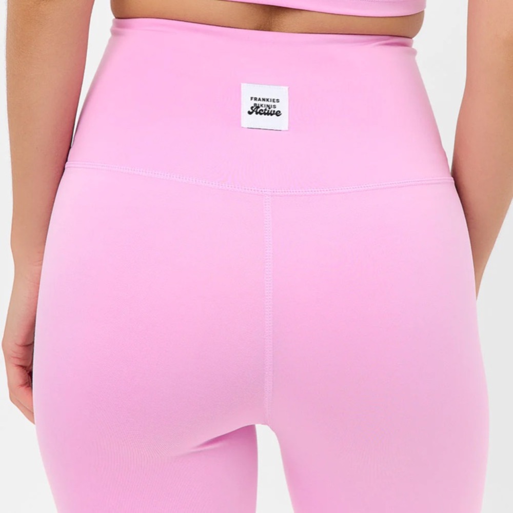 Frankie’s Bikinis Lively High Waist Legging in Baby Pink, Size Small - Picture 3 of 11